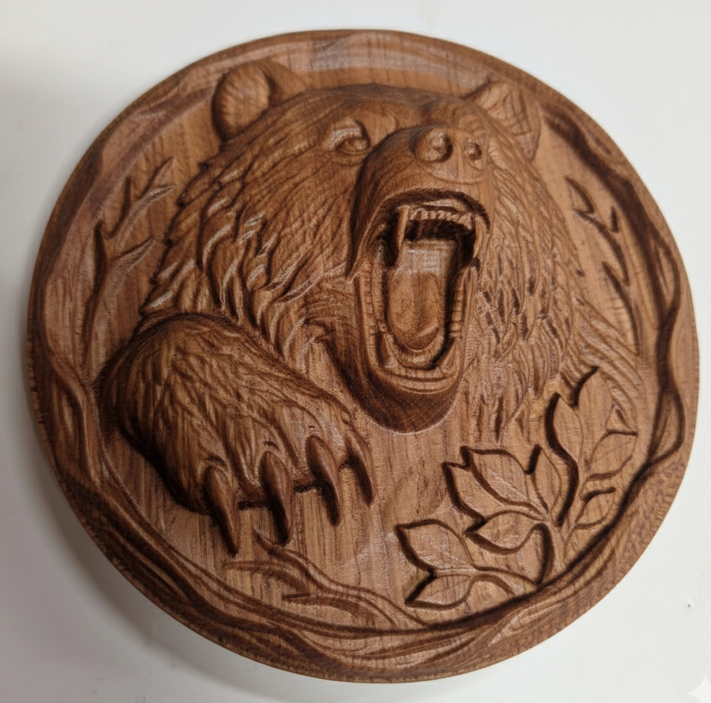 Gravure CNC d'Ours en Bois