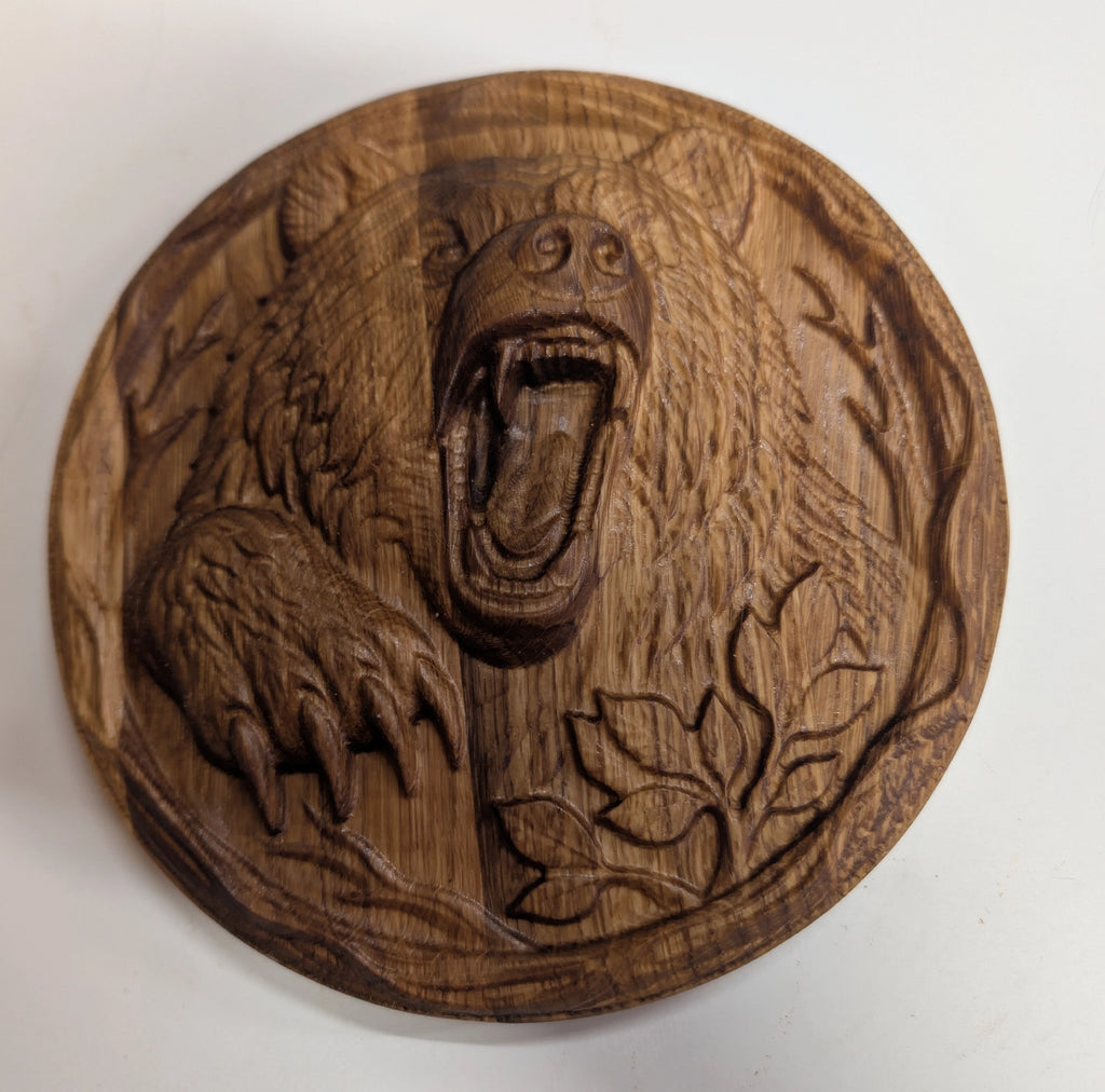 Gravure CNC d'Ours en Bois